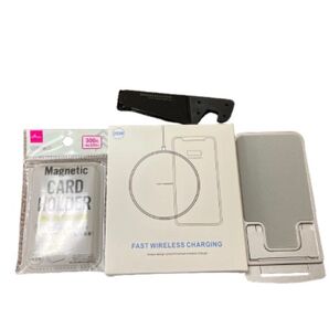 APEX CE ワイヤレス充電器 黒 USBケーブル付属 qi対応 スマホスタンド カードホルダー