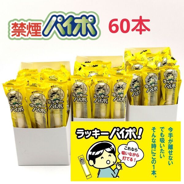 禁煙パイポ リラックスパイポ グレープフルーツ味 ラッキーパイポマルマン60本