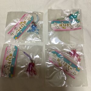 ハローキティ 根付け 棒キティ パープル ブルー グリーン ピンク