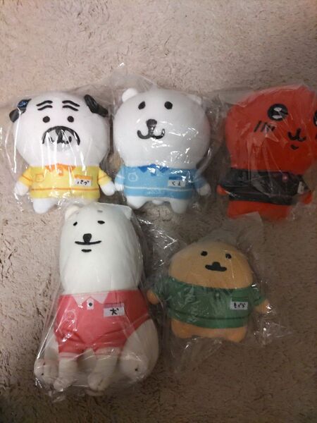自分ツッコミくま ローソン一番くじ 景品 マスコット 5点セット