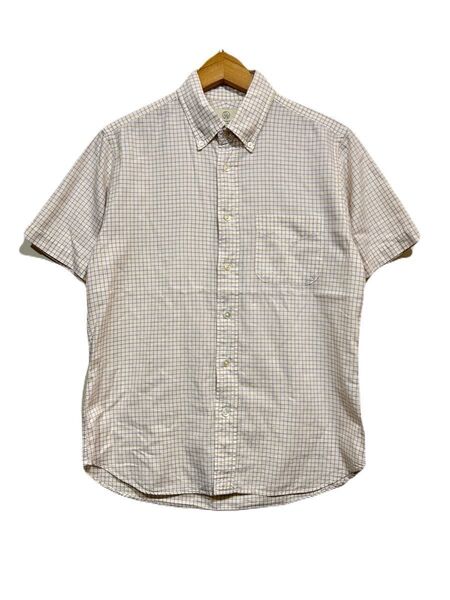 ★ BEAUTY & YOUTH UNITED ARROWS 半袖 ボタンダウンシャツ チェック ホワイト チェック M