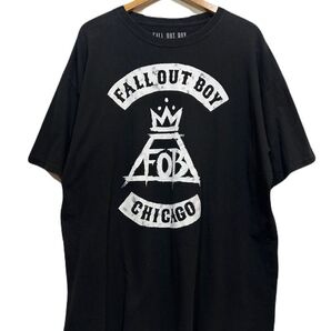 ● FALL OUT BOY MANHEAD CHICAGO 半袖 Tシャツ フォールアウトボーイ バンT ブラック XL