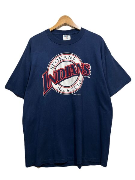● ビンテージ USA製 JERZEES MLB 1997 INDIANS 半袖 Tシャツ XL 90s 古着 ネイビー