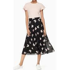 新品US4号/JP9号～11号Kate Spade Newyork Butterfly Embroidered Skirt ケイトスペードニューヨークレーススカートバタフライ