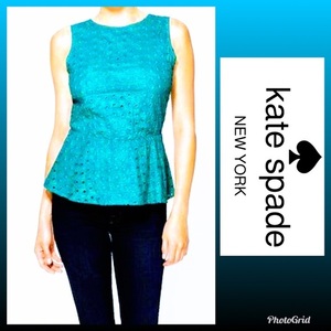  new goods free shipping US4 number /JP9 number ~ thin. 11 number Kate Spade New York Kate Spade New York randie Top cotton blue 