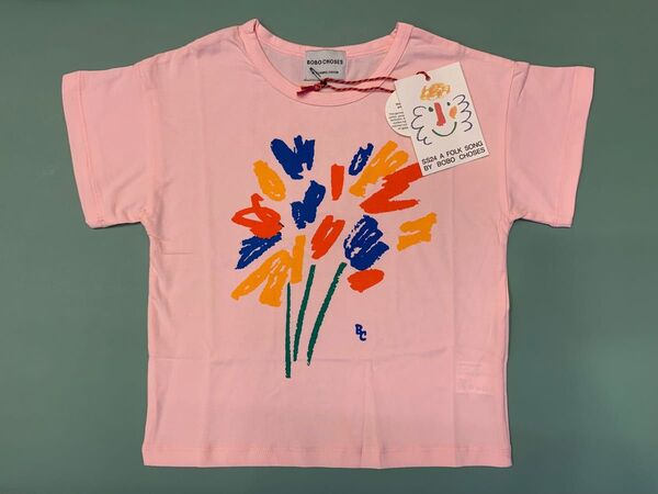 新品bobochoses プリント入り半袖Tシャツ4-5Y 110