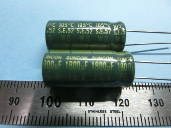 5Fb2-3 電解コンデンサ 1800μF 2個セット PANASONIC BRW510 BRX2000 BRX2020 修理用