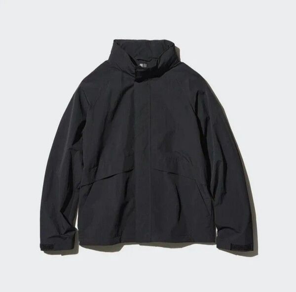 UNIQLO ユニクロ ウィンドプルーフスタンドブルゾン (XL) ブラック 黒