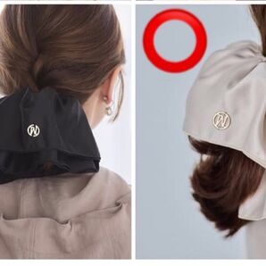 しまむら talbyyumi シュシュ 大きめ ベージュ ヘアゴム ヘアアクセサリー レディース 新品 未使用