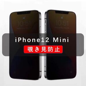 iPhone12 Mini のぞき見防止 ガラスフィルム 保護フィルム 1枚入 m