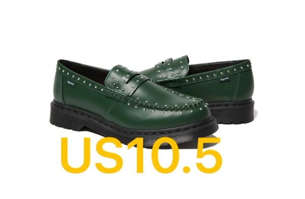 Supreme Dr. Martens Studded Penton Loafer Dark Green US10.5