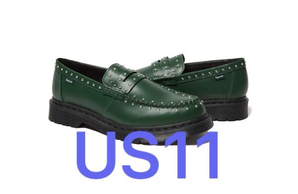Supreme/Dr. Martens Studded Penton Loafer Dark Green US11