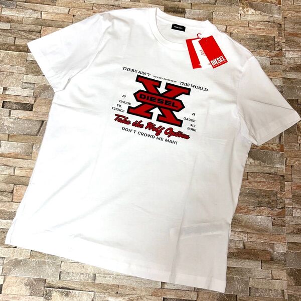 【新品】DIESEL ディーゼル/クルーネック Xロゴ Tシャツ カットソー XLサイズ