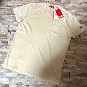 【新品】DIESEL ディーゼル/クルーネック オーパルDロゴ ポケットTシャツ カットソー 半袖 Mサイズ