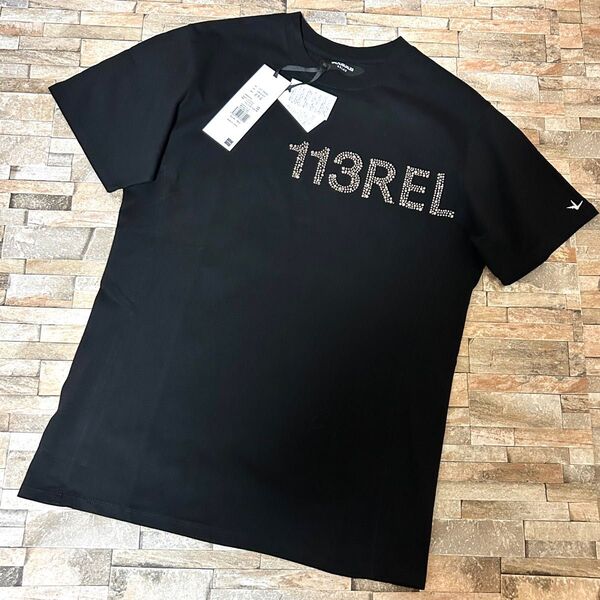 【新品】1PIU1UGUALE3 RELAX/クルーネック ラインストーンズTシャツ カットソー 半袖 XL