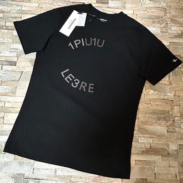 【新品】1PIU1UGUALE3 RELAX/クルーネック ラインストーンズTシャツ カットソー 半袖 XLサイズ