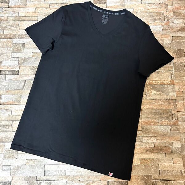 【未使用品】DIESEL ディーゼル/Vネック ストレッチTシャツ カットソー アンダーウェア Lサイズ
