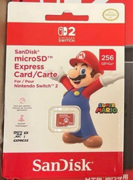 Nintendo switch2 SanDisk microSD Express 256GB マイクロSDカード サンディスク