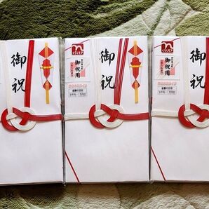 御祝儀袋 3枚入(中袋付) 3セット 未使用