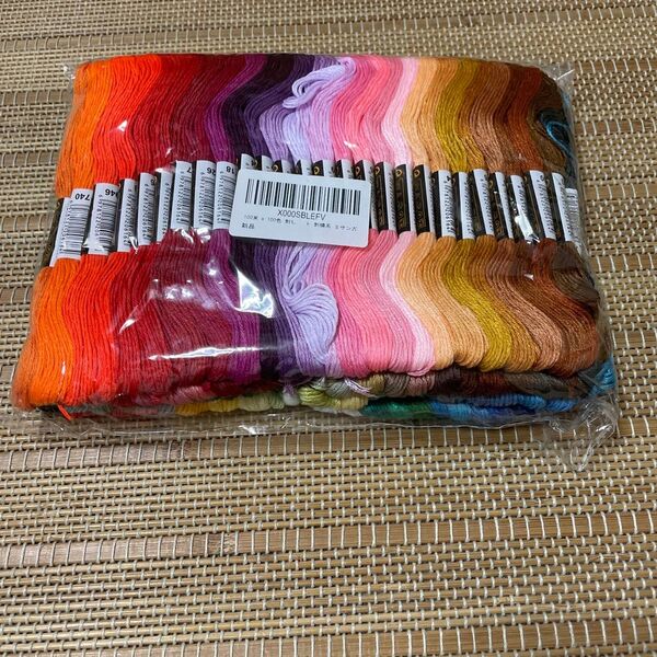 100束 x 100色 刺しゅう糸 高質量 多色鮮やかな糸 クロスステッチ 手芸材料