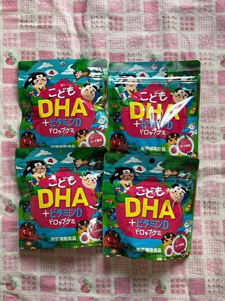 こどもDHAドロップグミ 60粒X4袋 ユニットリケン DHA EPA 栄養補助食品 サプリメント
