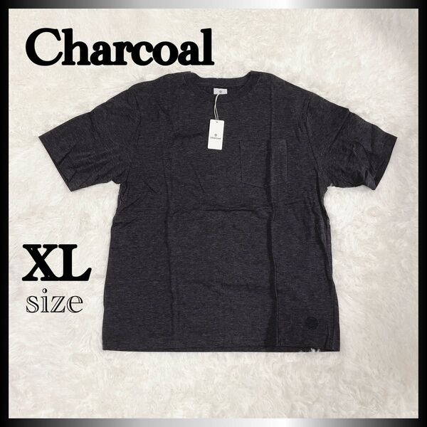 訳あり 大特価 上質な一枚 チャコール 新品 タグ付き Tシャツ XL グレー 半袖 半袖Tシャツ トップス メンズ カットソー