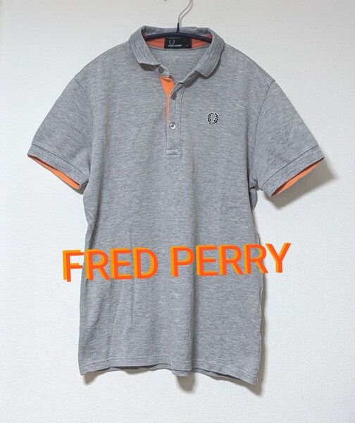 FRED PERRY フレッドペリー グレー 半袖ポロシャツ 日本製 Sサイズ
