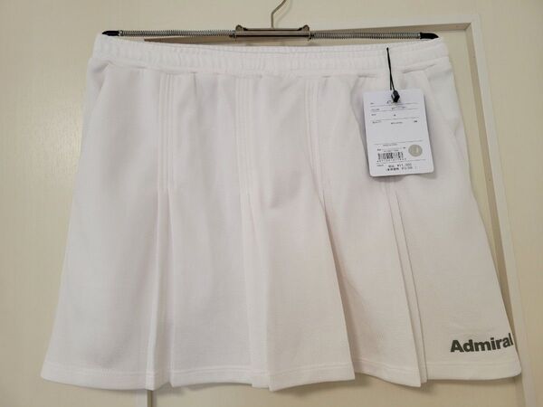 【新品タグ付】2025SS Admiral スコート M テニスウェア ホワイト