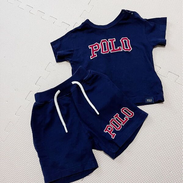 POLO baby Tシャツ パンツ セットアップ 半袖Tシャツ ハーフパンツ 短パン 上下セット