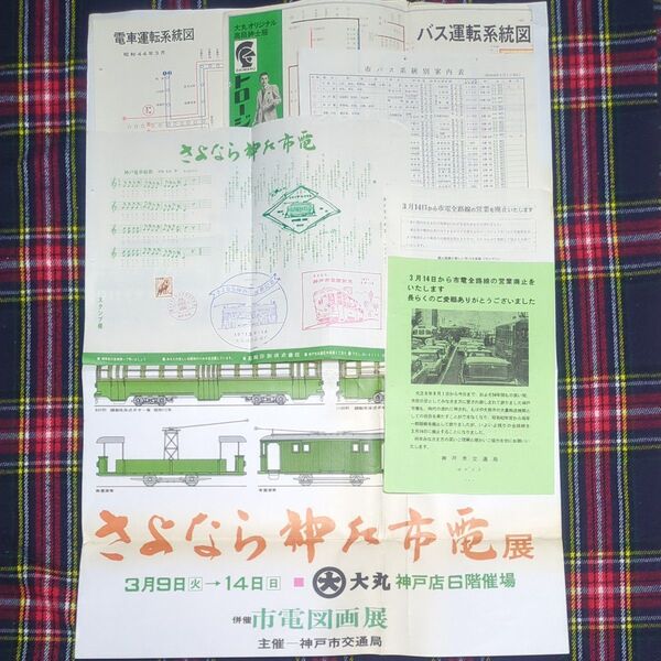 鉄道グッズ 昭和46年廃止 神戸市電 グッズ7点セット 昭和レトロ
