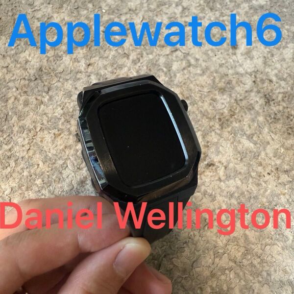 Applewatch series6 ダニエルウェリントン ブラック 腕時計 スマートウォッチ ブラック