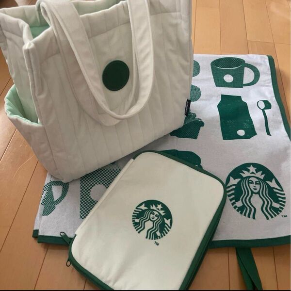 スターバックス 2024年福袋 バッグ マルチケース ピクニックマット 3点セット starbacks