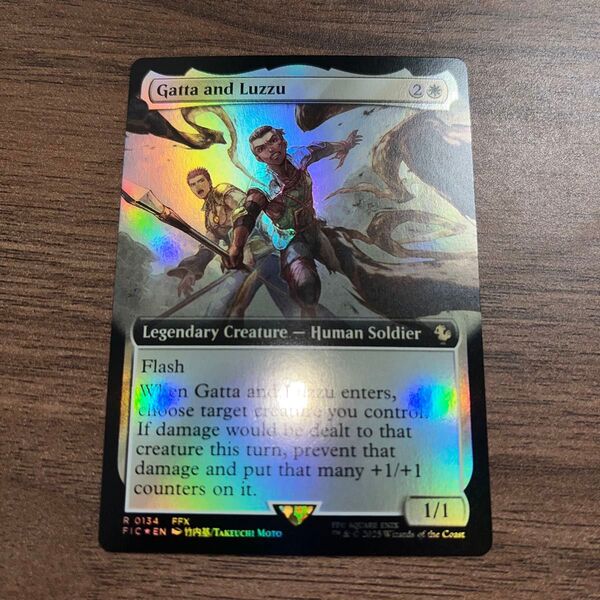 MTG 稀少 ガッタとルッツ 英語版 拡張アート FOIL Gatta and Luzzu