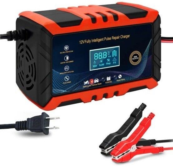 12V バッテリー充電器 自動車 バイク 急速充電