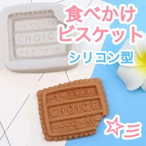 食べかけ かじりかけ ビスケット シリコンモールド シリコン型 クッキー型 choice チョイス ハンドメイド 粘土 キャンドル