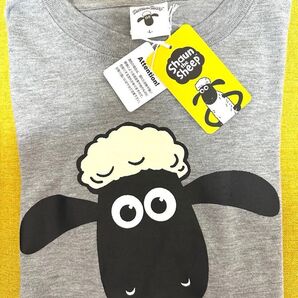 新着 ひつじのショーン Tシャツ Lサイズ グレー レディースカットソー 着用画像あり(私物) 二の腕カバーできるゆったりサイズ