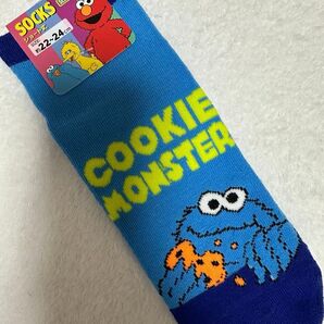 クッキーモンスター Cookie Monsterセサミストリート 靴下レディースソックス 23〜24㎝ 一足 3足セット別出品中