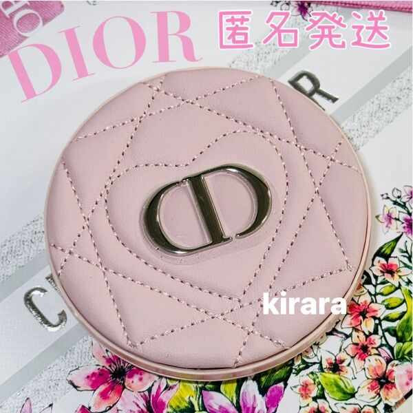 訳あり新品 Dior ディオール ノベルティ キルティング 手鏡 コンパクト ダブルミラー ピンク ディオール 鏡