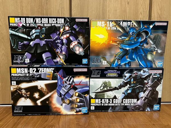 未組立 HGUC ガンプラ ドム ケンプファー グフカスタム ジオング