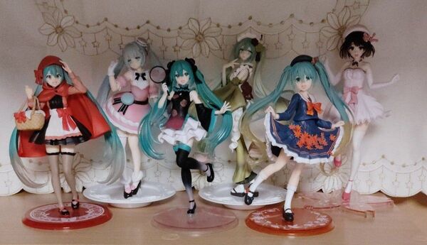 プライズフィギュアセット 初音ミク 赤ずきん チャイナ 抹茶パフェ マカロン