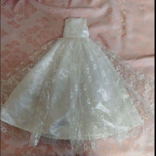 SD少女用ドレス 白 レース ロング 60cm級 ドール服