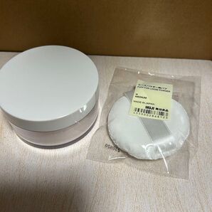無印良品 ルースパウダー本体1回のみ使用&パウダー用パフ 新品 未使用