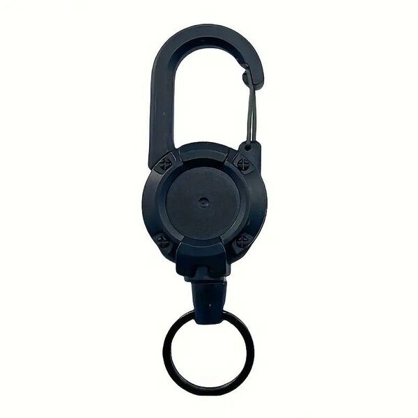 ブラック ラウンド カラビナ バックパック シンプル ホワイト スポーツ キーホルダー キーリング 延長619078