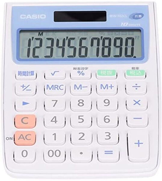 CASIO MW-102CL 抗菌加工 電卓 10桁 カシオ ソーラー