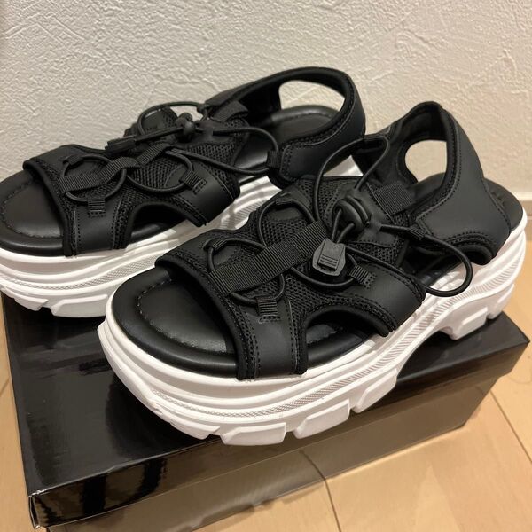 AZUL BY MOUSSY スポーツサンダル 厚底 ブラック