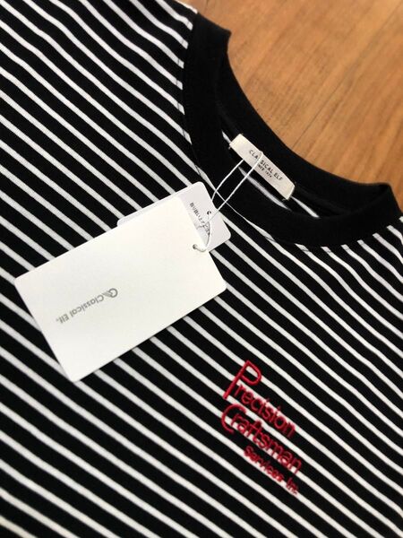 クラシカルエルフトップス Tシャツ レディース 天竺 生地 ワンポイント 配色 刺繍 ロゴ 男女兼用 オーバーサイズ 華奢見え