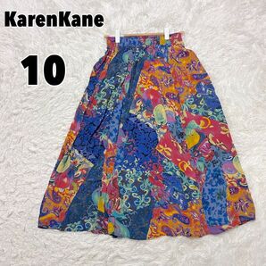 KarenKane カレンケーン (10) 総柄 フレアスカート USA