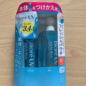 ビオレ UV 日焼け止め アクアリッチ フレッシュパウチ 3.4倍 240g 大容量 つめかえ 本体 詰め替え用