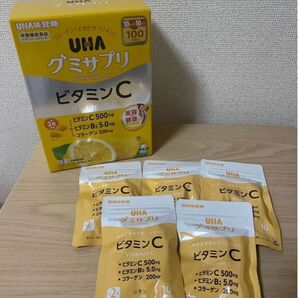 UHA グミサプリ ビタミンC サプリ おやつ 5袋 100粒 50日分
