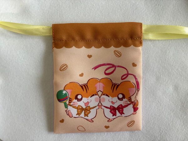 【トラハムくん&トラハムちゃん】とっとこハム太郎 プチ巾着 ダイソー